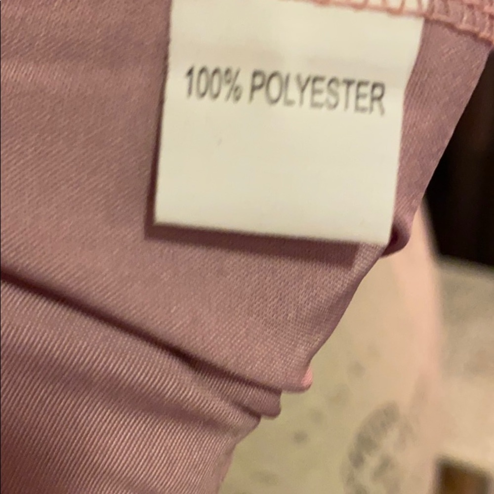 Pink Longsleeve blouse women’s shirt size SMALL business casual dainty dress top - Picture 5 of 5